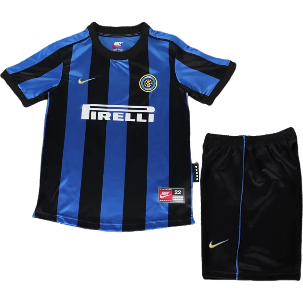 1999-00 Inter Milan Home Retro Children's Jersey Set - Fans Edition