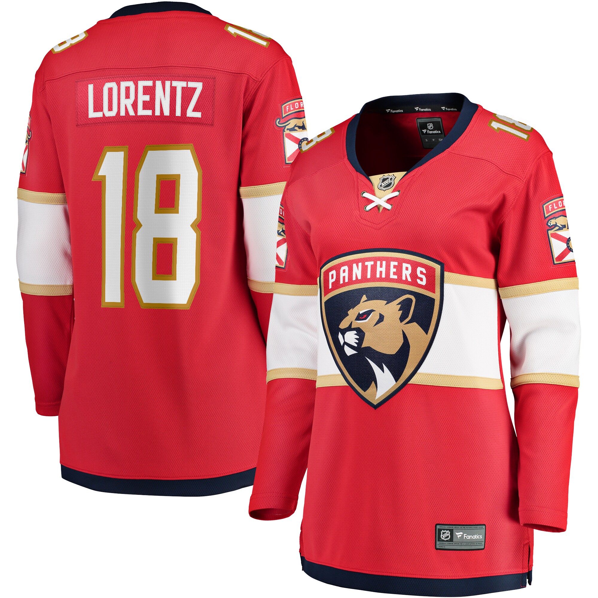 Steven Lorentz Florida Panthers Fanatics Women’s Home Breakaway   Jersey – Red