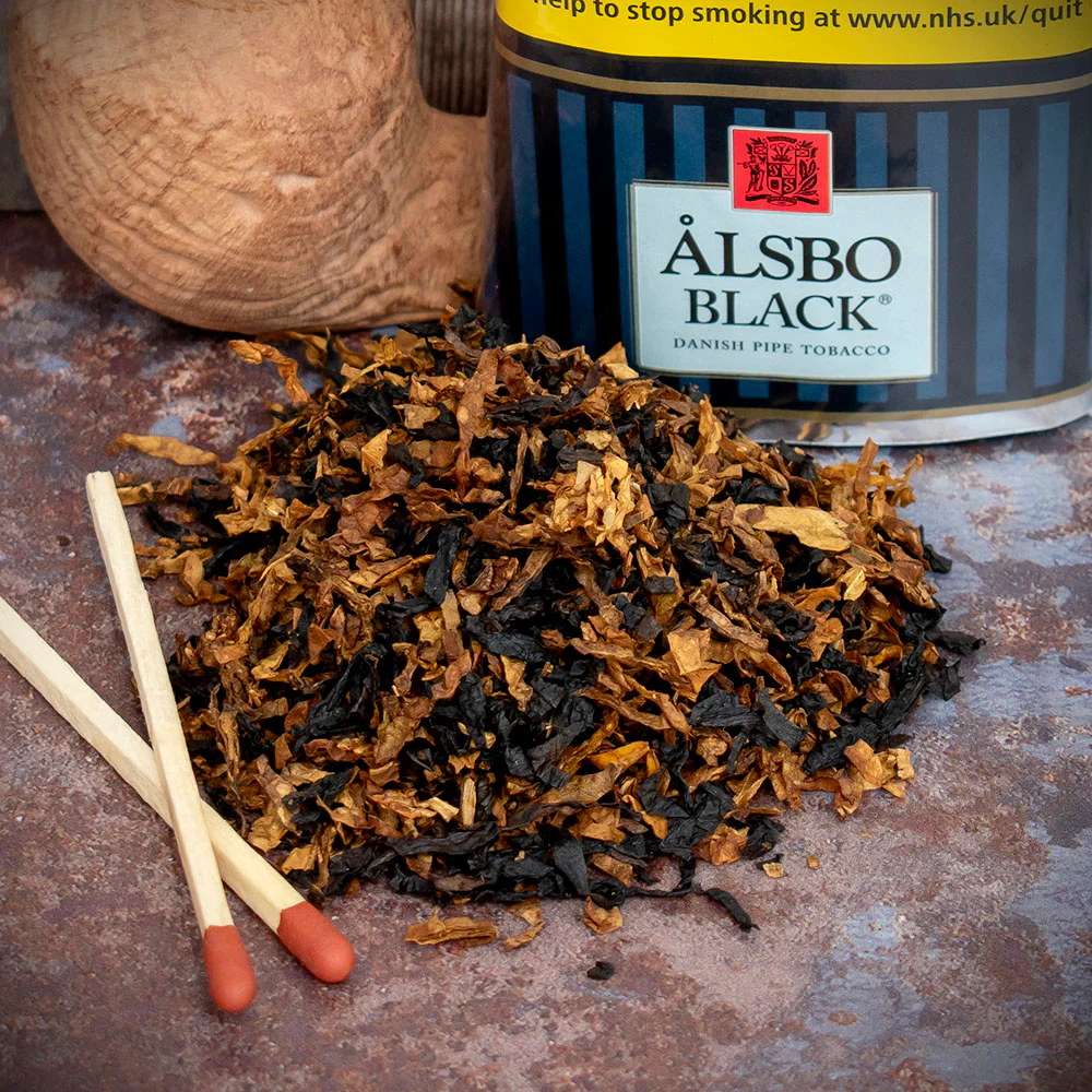 Alsbo Black Pipe Tobacco (Vanilla) - 50g Packet