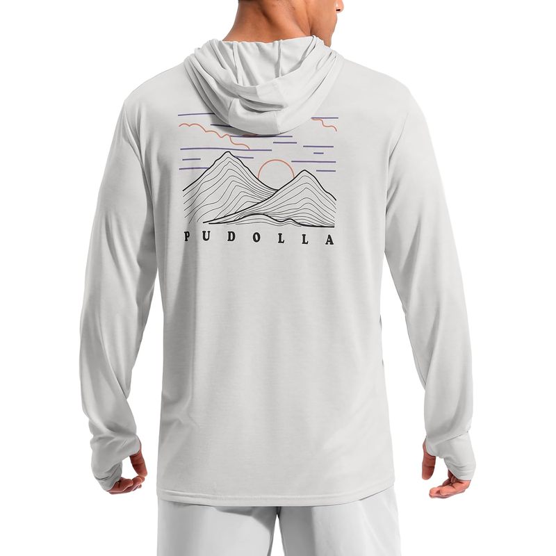 Men's UPF 50+ Sun Protection Hoodie Lightweight Long Sleeve