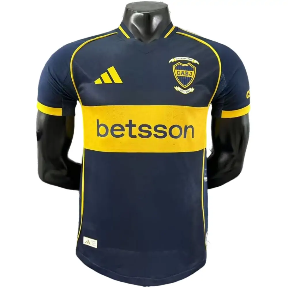 25-26 Boca Home Black Shirt - Player Edition
