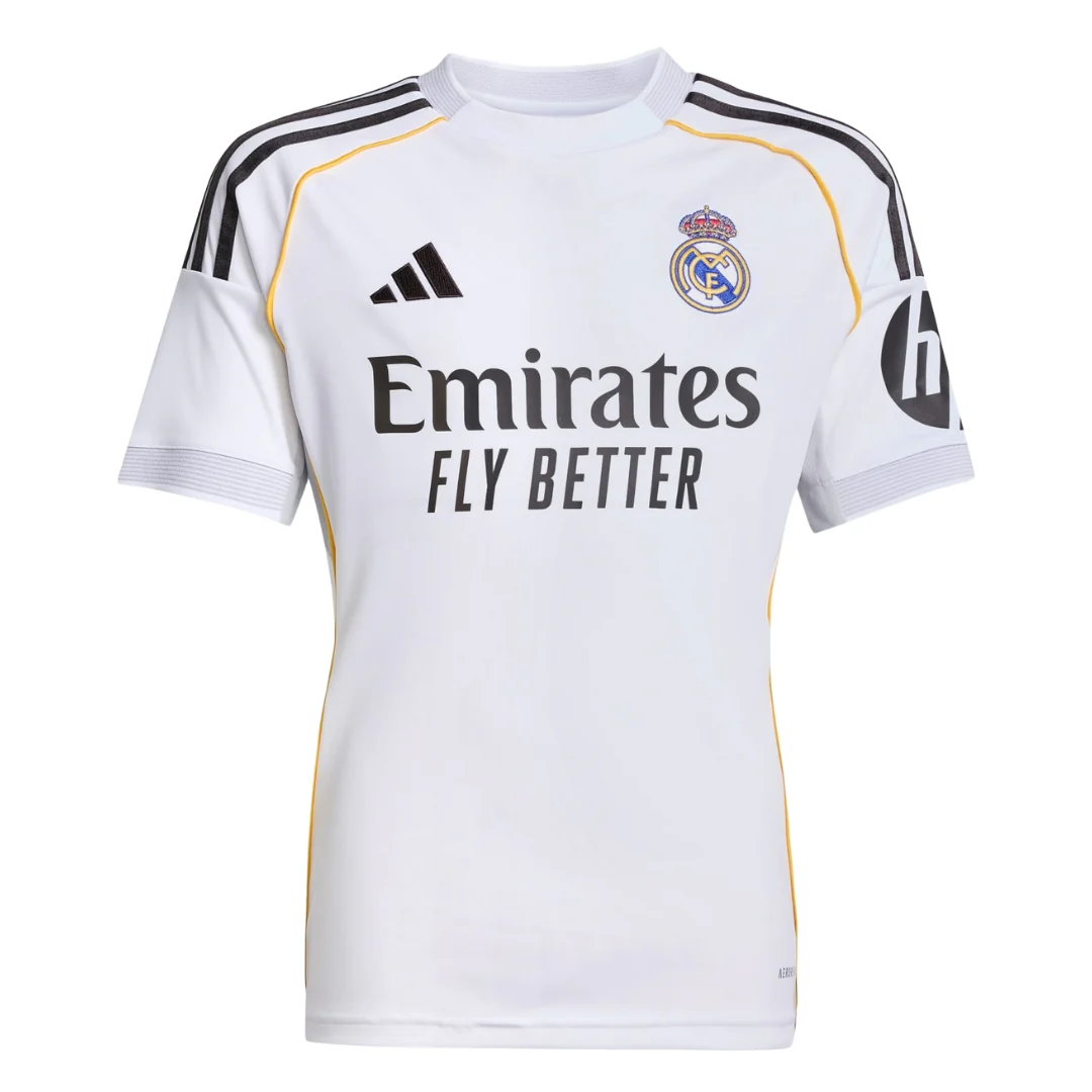 adidas Youth Real Madrid Vini Jr. Home Jersey 25/26 (White)