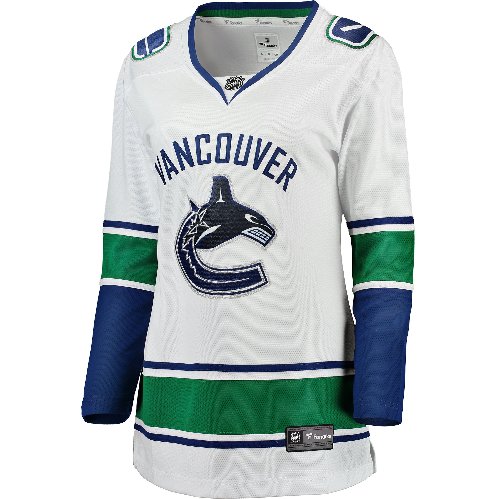 Vancouver Canucks Fanatics Women’s Away Breakaway Jersey – White