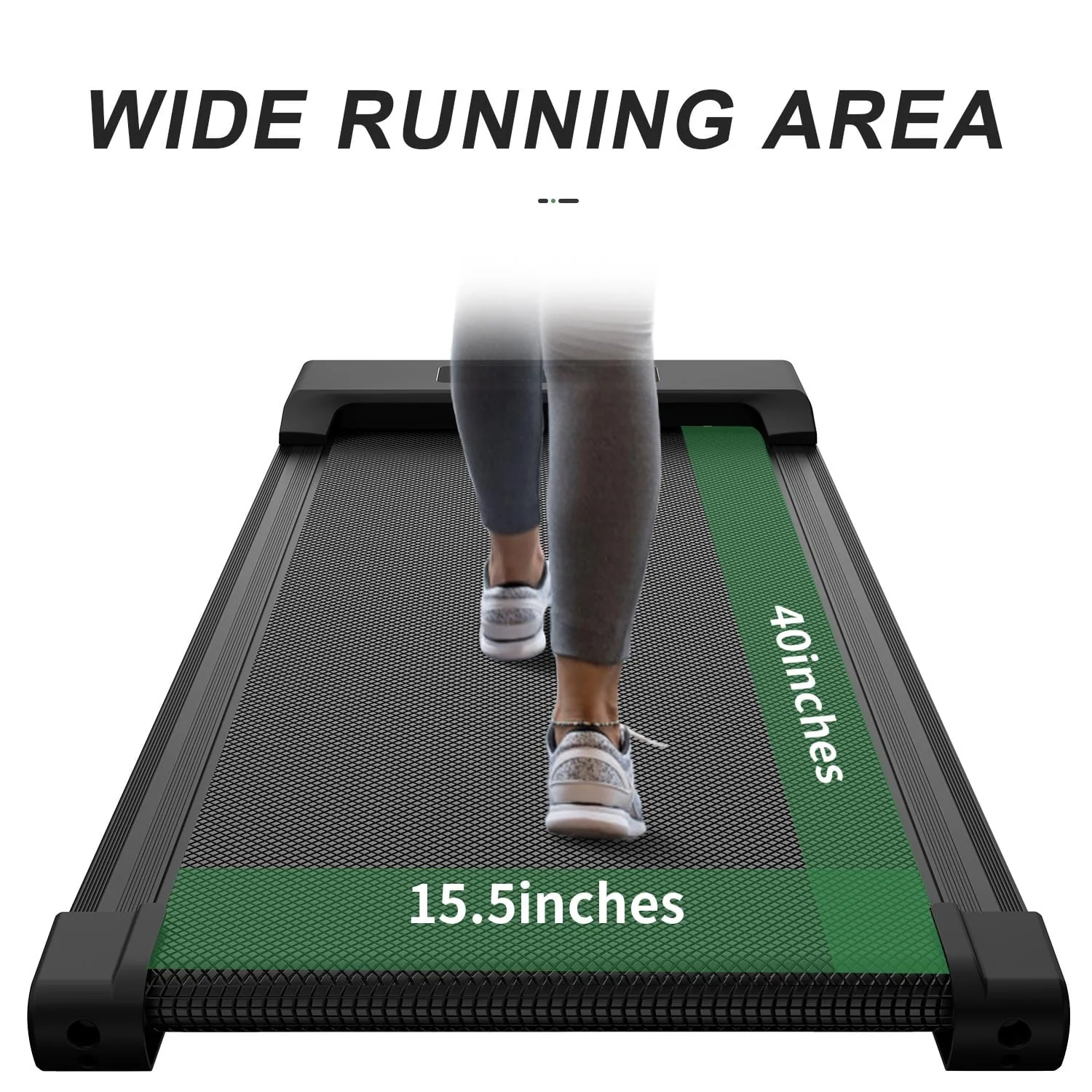 Bigzzia Under Desk Treadmill, 2.5HP Installation-Free Portable Treadmill Running Machine, 6.25MPH, Treadmill with LED Display and Wireless Remote Control for Home/Office, 265 Lb Capacity