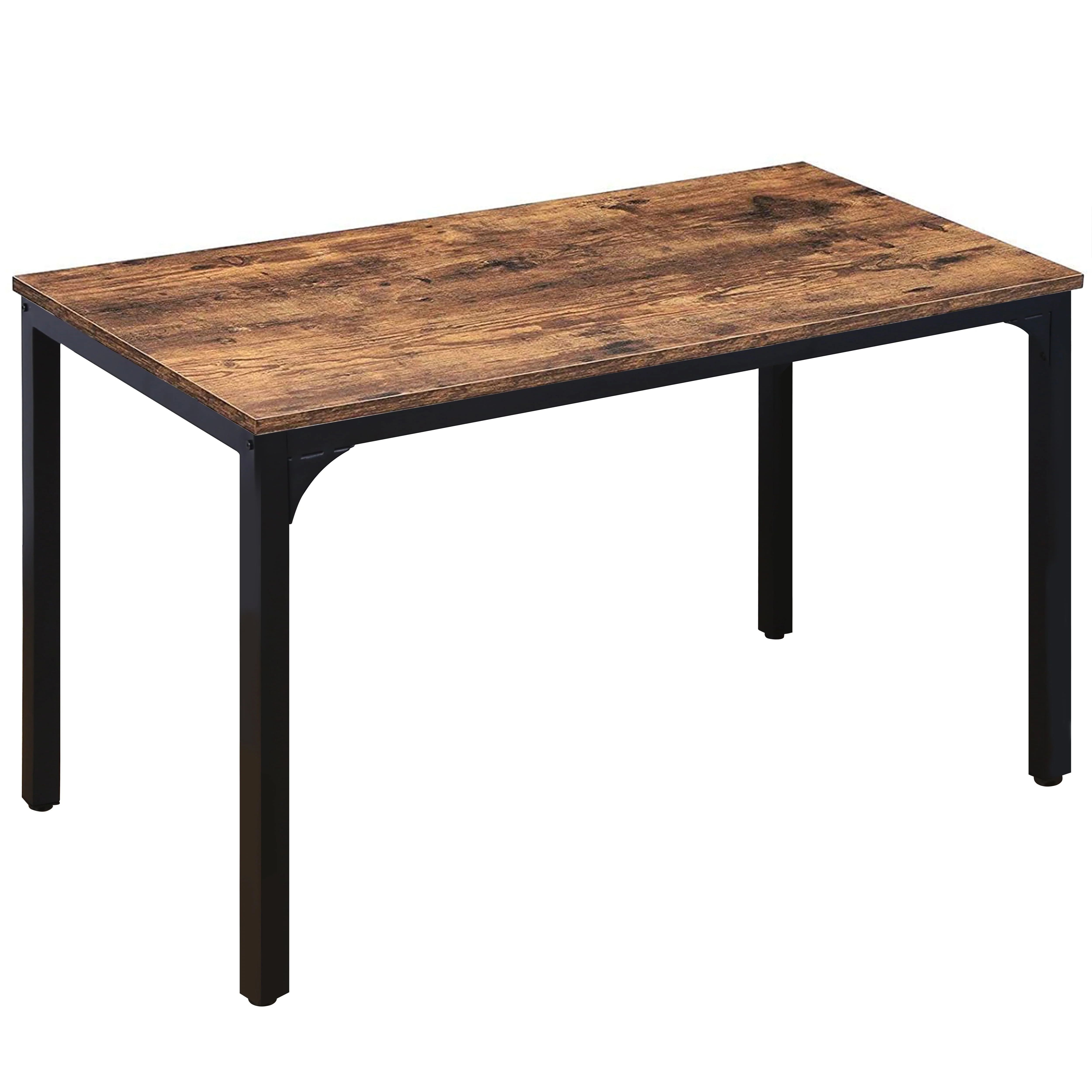 VEIKOUS 47'' Industrial Dining Table Desk w/Adjustable Footpad&Metal Frame for Kitchen,Dining Room