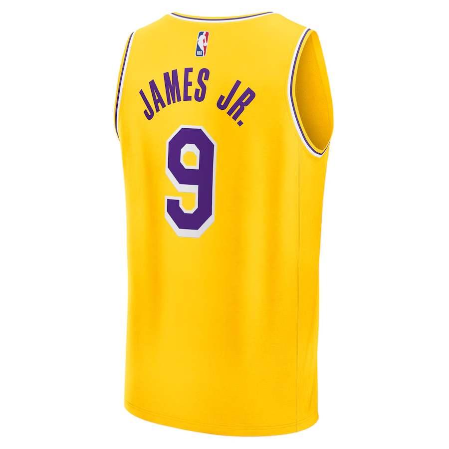 Men's Los Angeles Lakers Bronny James Fanatics Gold 2024 NBA Draft Fast Break  Jersey - Icon Edition