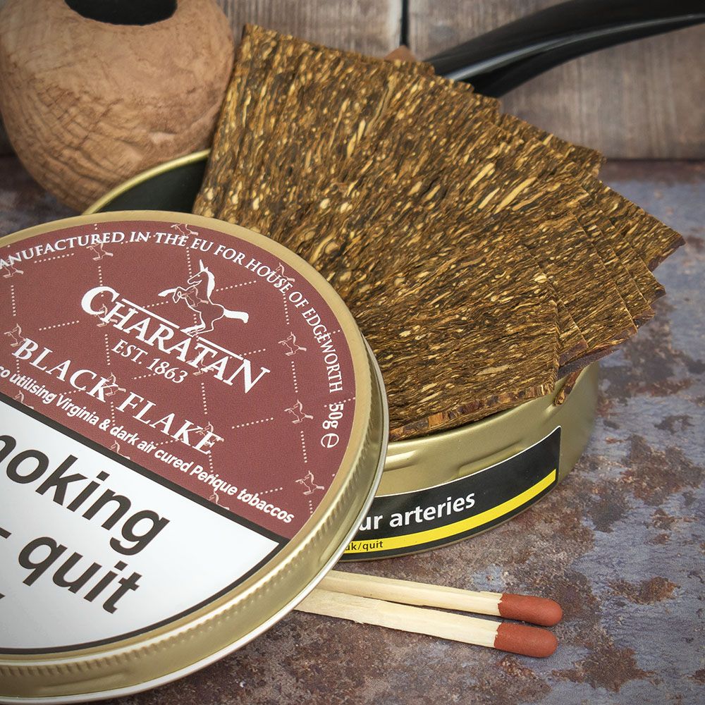 Charatan Black Flake Pipe Tobacco - 10g Sample