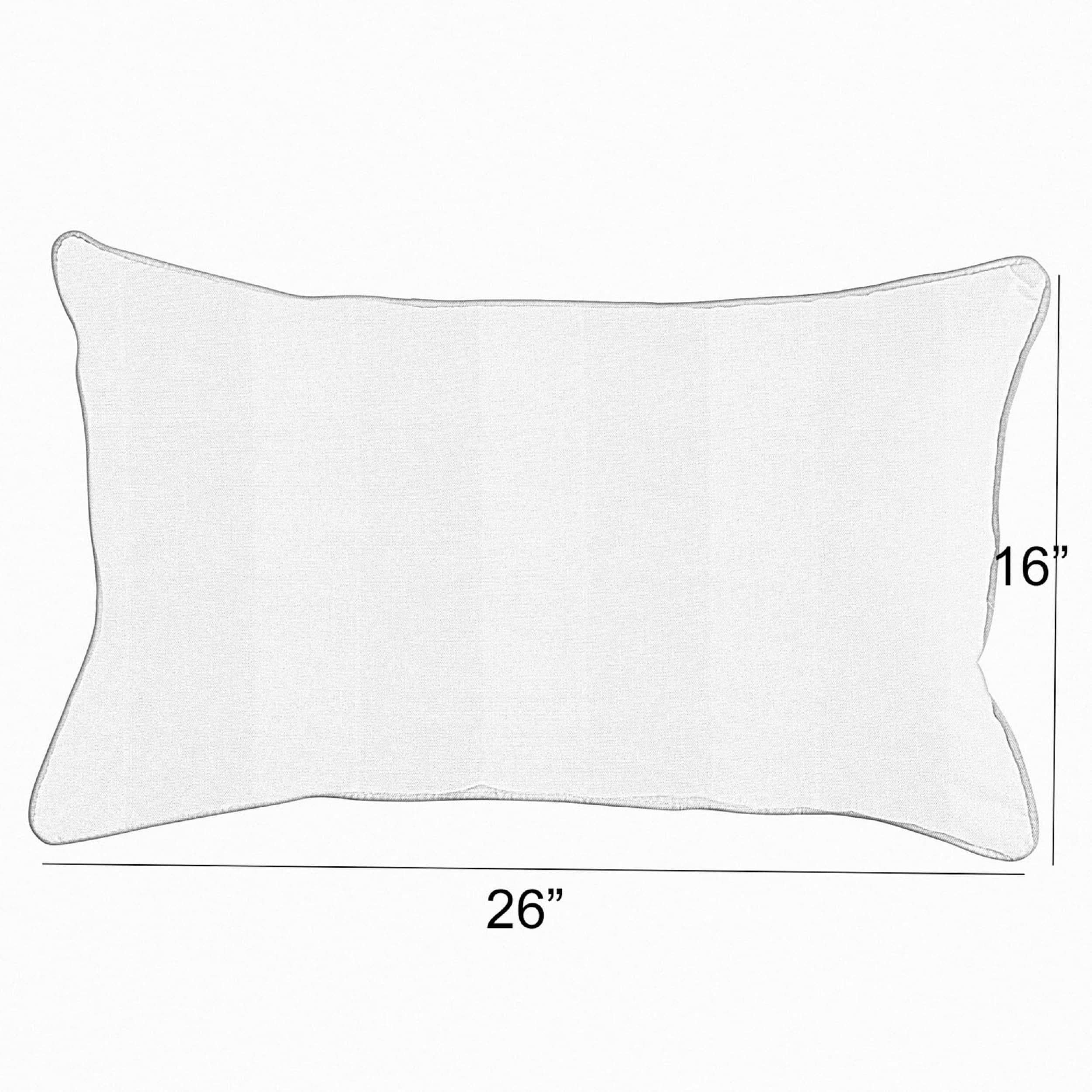 Mozaic Company Sunbrella Lido Indigo Indoor/ Outdoor Pillow (Set of 2) Sunbrella Lido Indigo / Cast Coral 16 in x 26 in