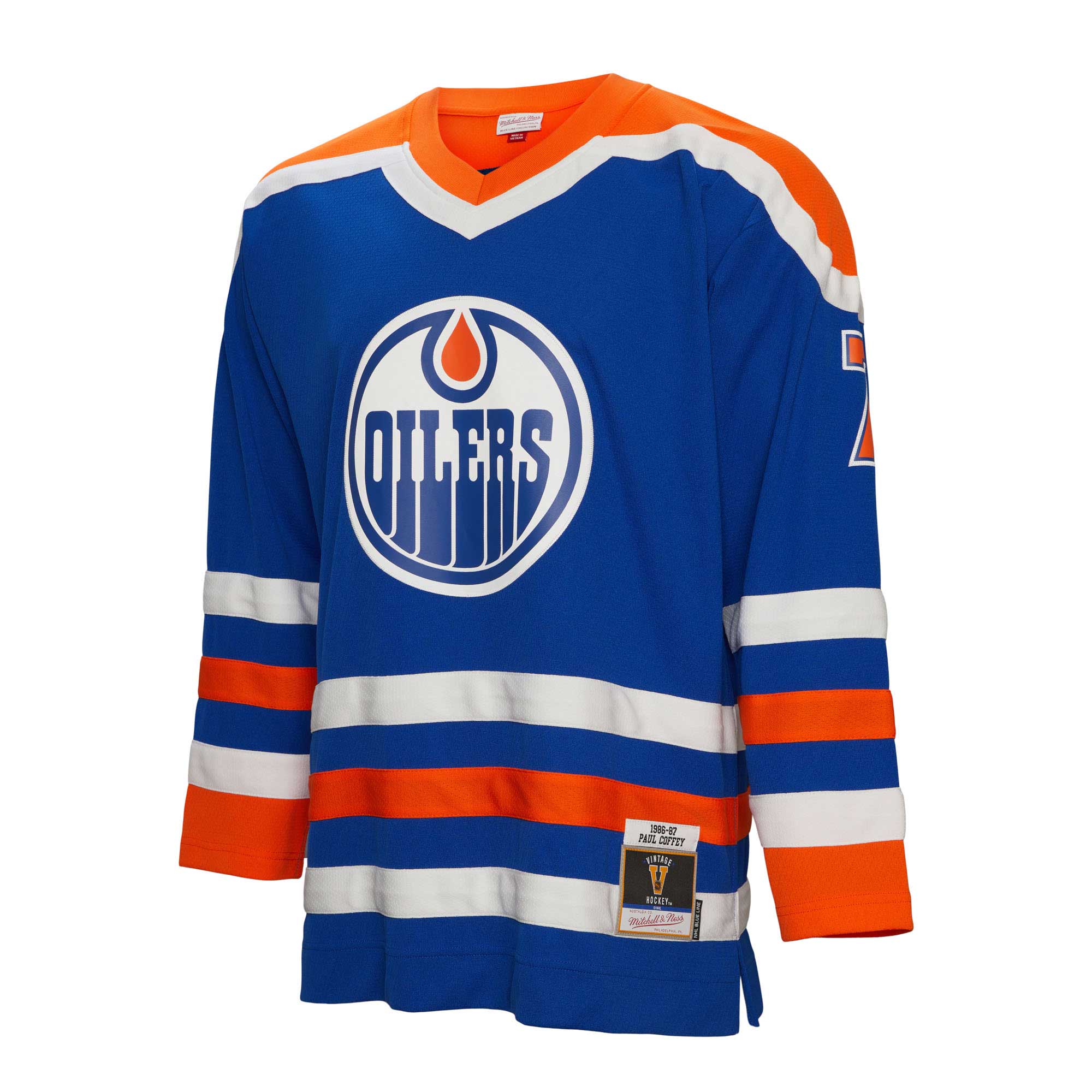 Paul Coffey Edmonton Oilers Mitchell & Ness  1986/87 Blue Line   Jersey – Royal