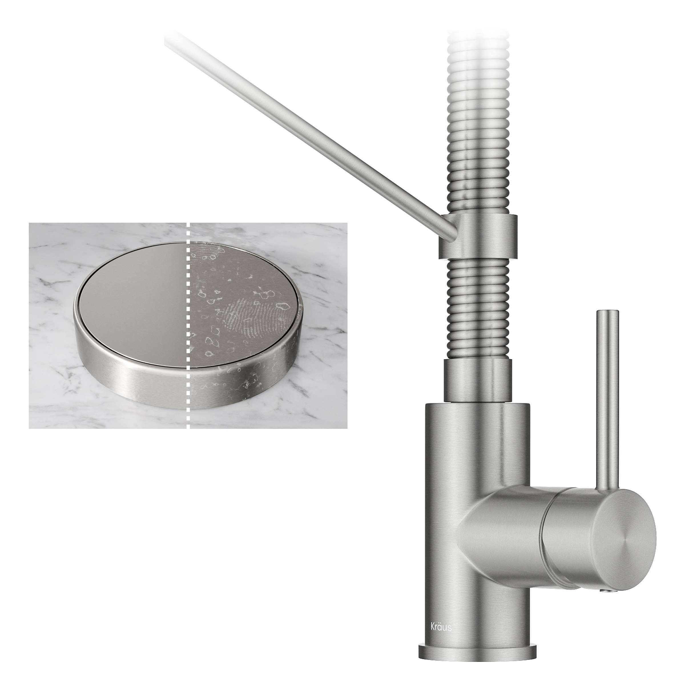 KRAUS 32” Undermount Single Bowl Kitchen Sink with Commercial Pull Down Faucet