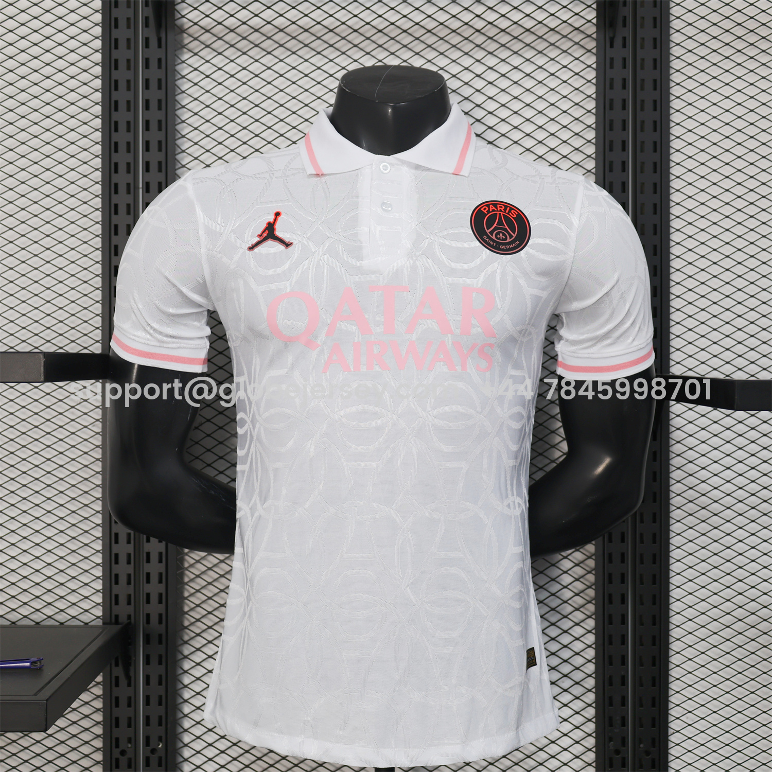 Paris Saint-Germain PSG 25-26 White And Pink Pre-Match Training Jersey - Player Version
