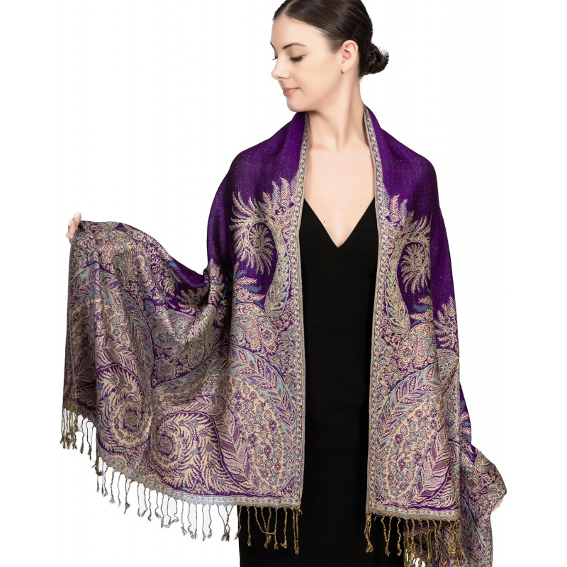 Reversible Paisley Pashmina Rave Scarf