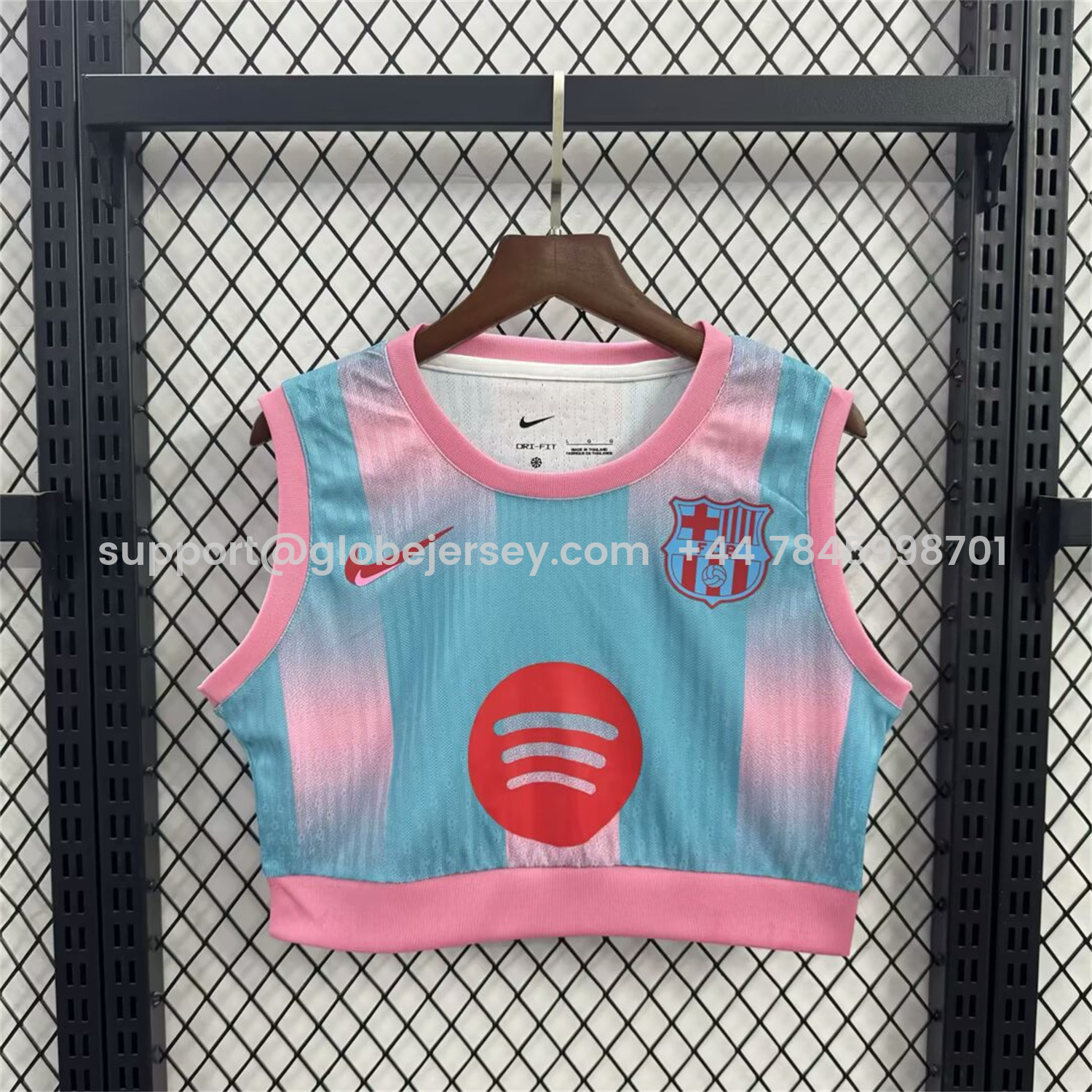Women's Barcelona 25-26 Blue Pink Yoga Vest