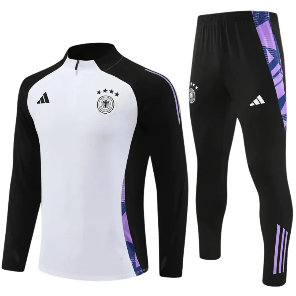 2025-26-New Season-Germany White [Small Adidas Edition]-Children-Training Suit
