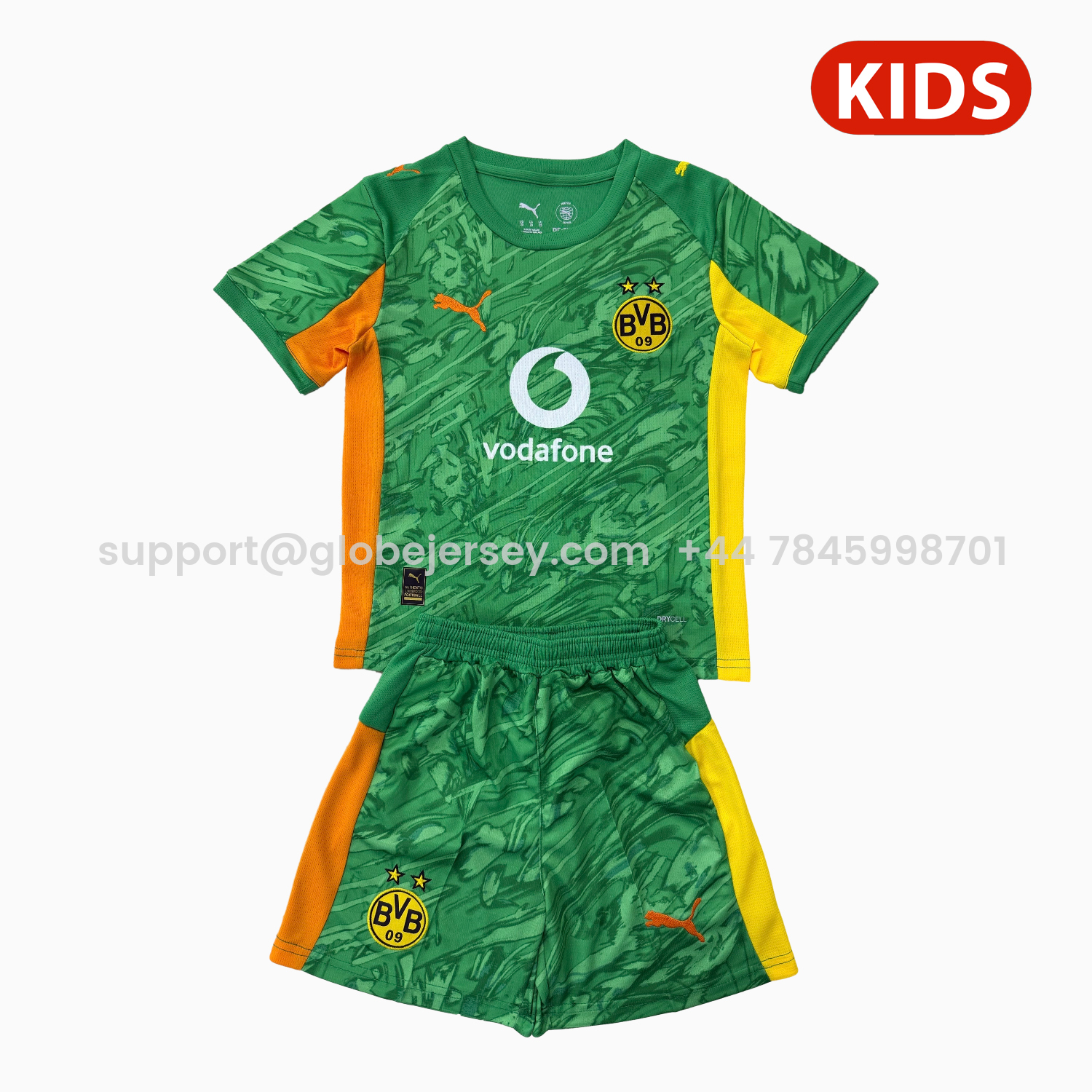 Dortmund 25-26 Green Goalkeeper Kids Kit