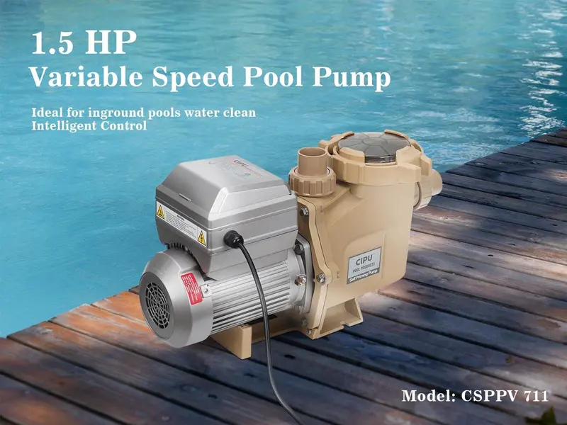 1.5 HP Variable-Speed Inground Pool Pump – 230V Intelligent Drive System for Energy-Efficient. All-Weather Filtration & Circulation