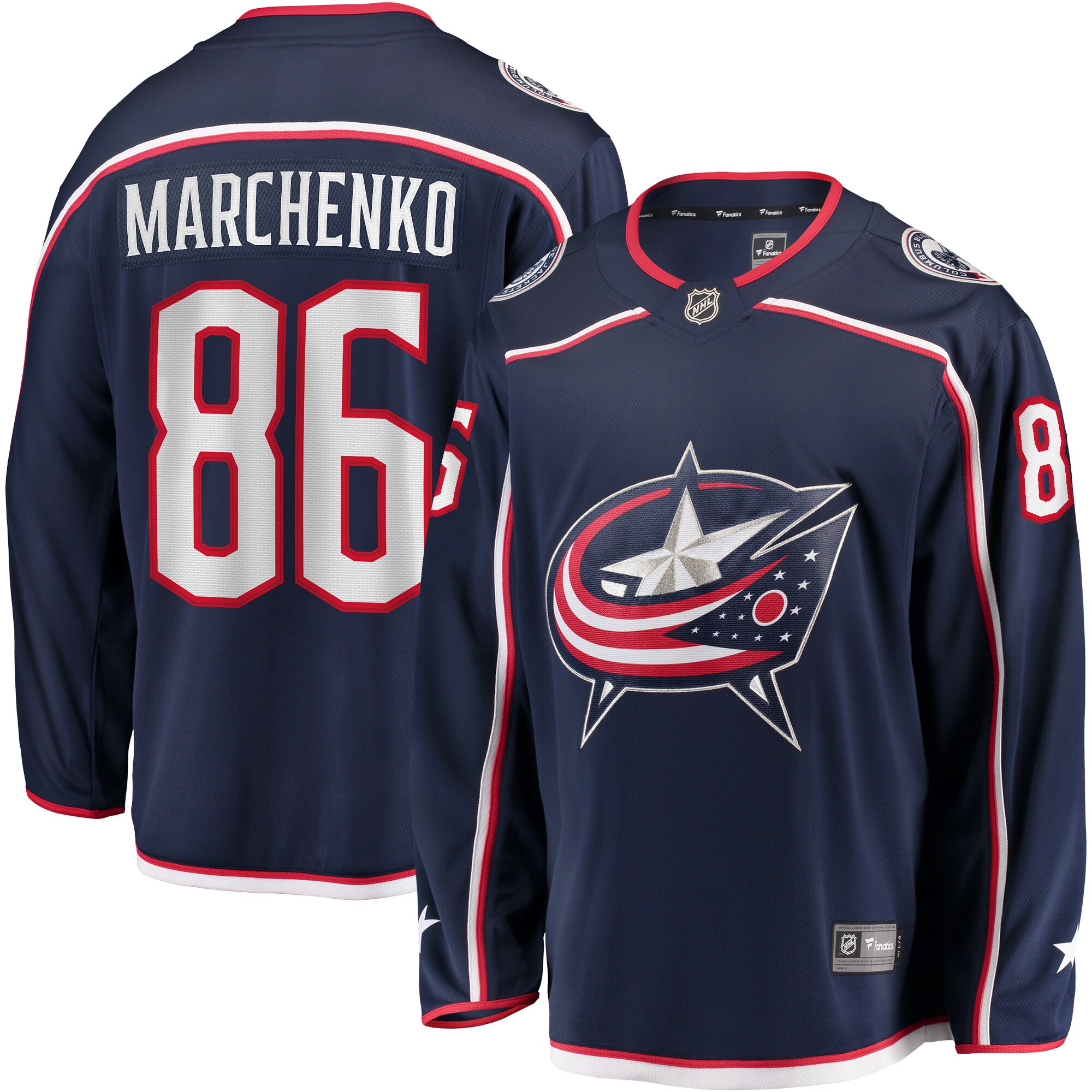Kirill Marchenko Columbus Blue Jackets Fanatics Home Breakaway Jersey – Navy