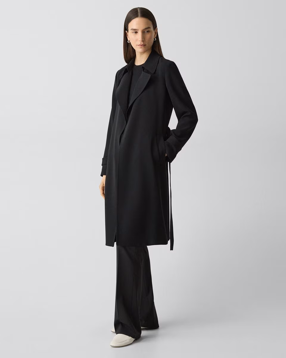 Oaklane Trench Coat in Admiral Crepe