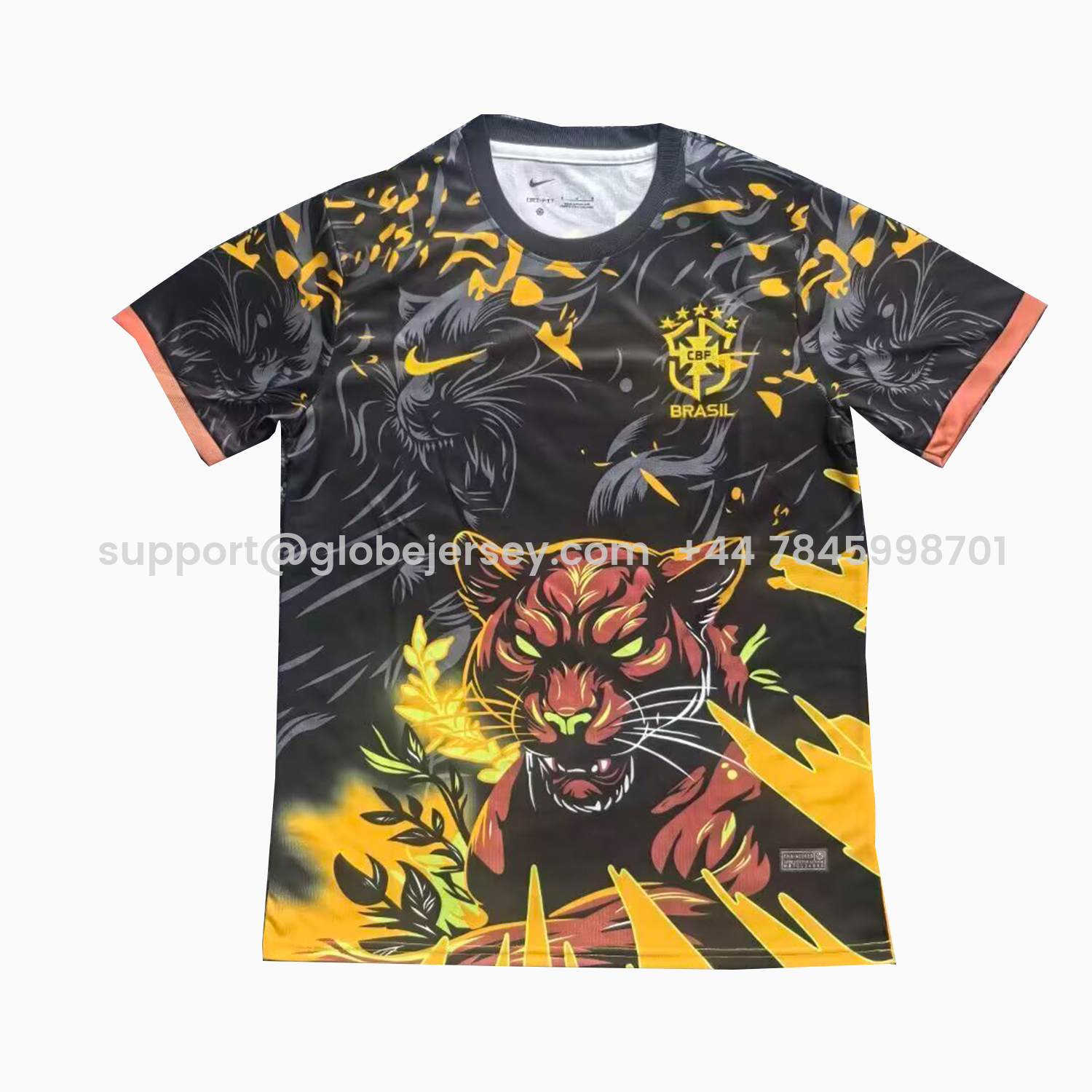 Brazil 25-26 Leopard Yellow And Black Jersey - Fans Version