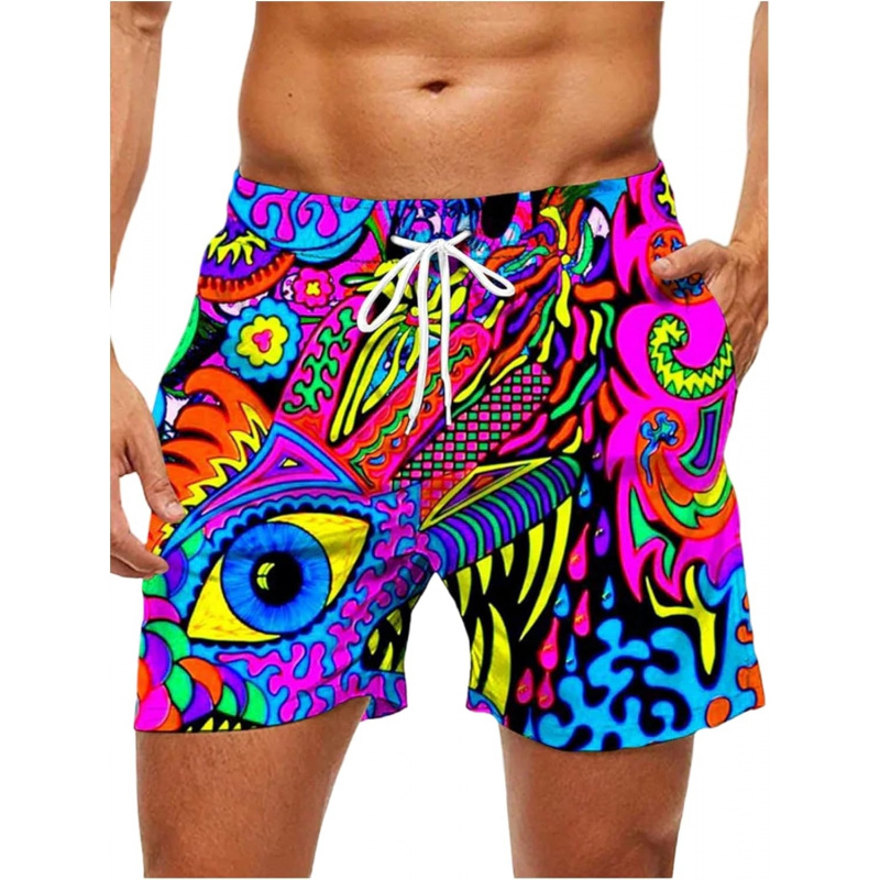 Men's Swim Trunks Graphic Beach Shorts