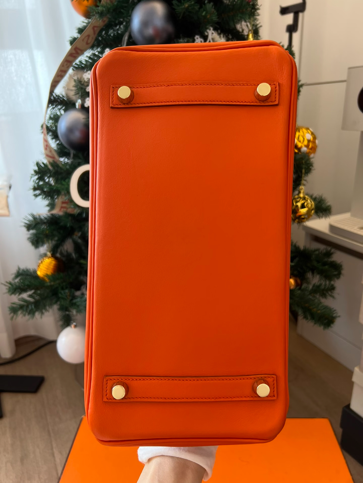 Hermès Birkin 25-35 Orange Glod Buckle TOGO Leather Custom