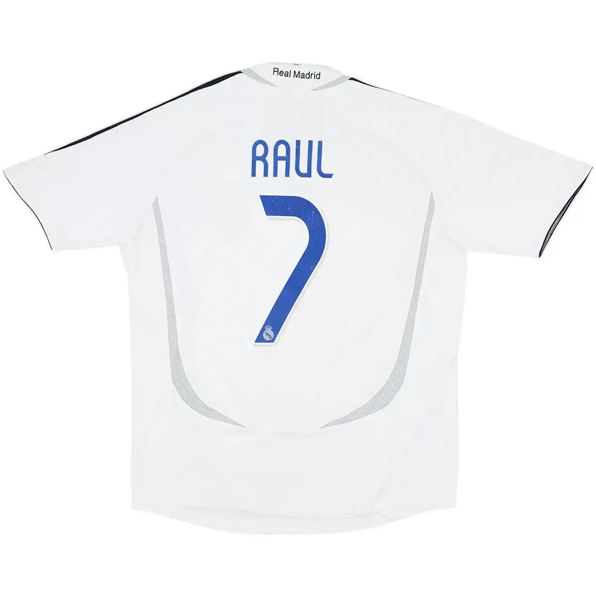 RAUL #7 Real Madrid 2006/07 Home Retro Football Jersey