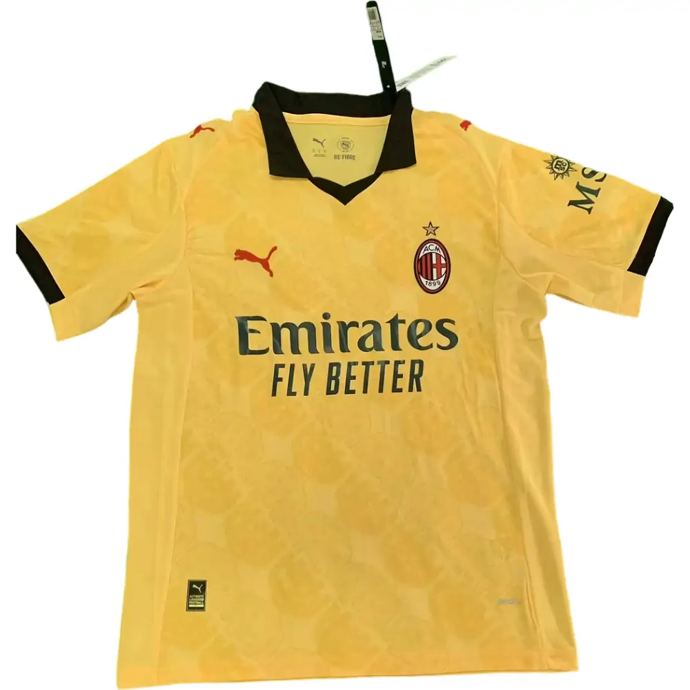 2025-26 AC Milan Second Away Yellow - Jersey - Fan Edition