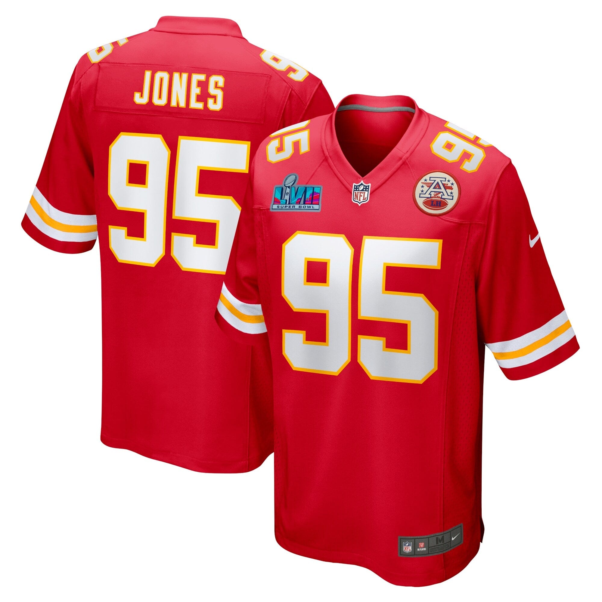 Chris Jones Kansas City Chiefs  Super Bowl LVII Patch Game Jersey - Red