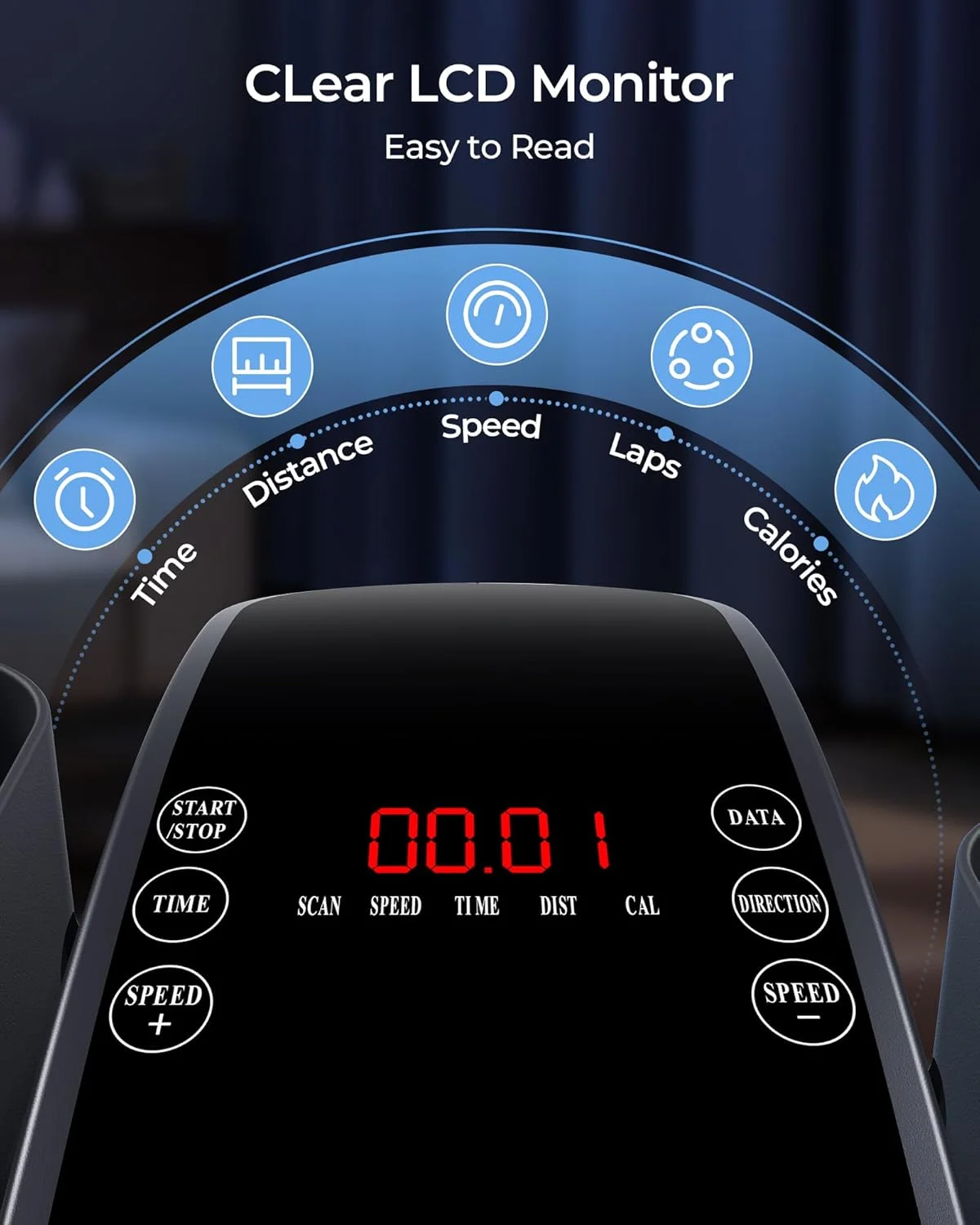 UPGO Under Desk Ellipticals Electric, Elipse Leg Pedal Exerciser for Seniors Fully Assembled, Seated Pedal Exerciser with Remote Control & Non-Slip Pedals