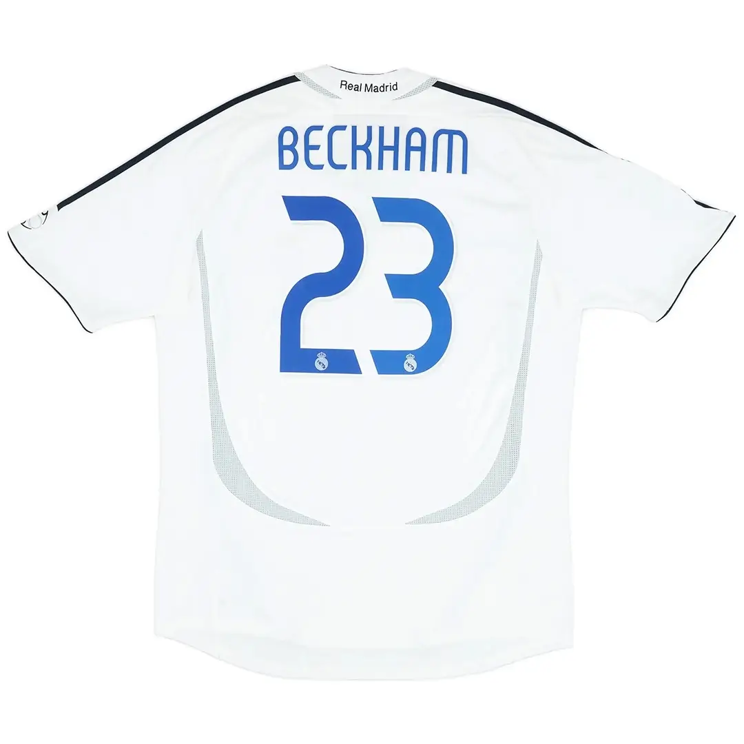 Beckham #23 Real Madrid 2006/07 Home Retro Football Jersey