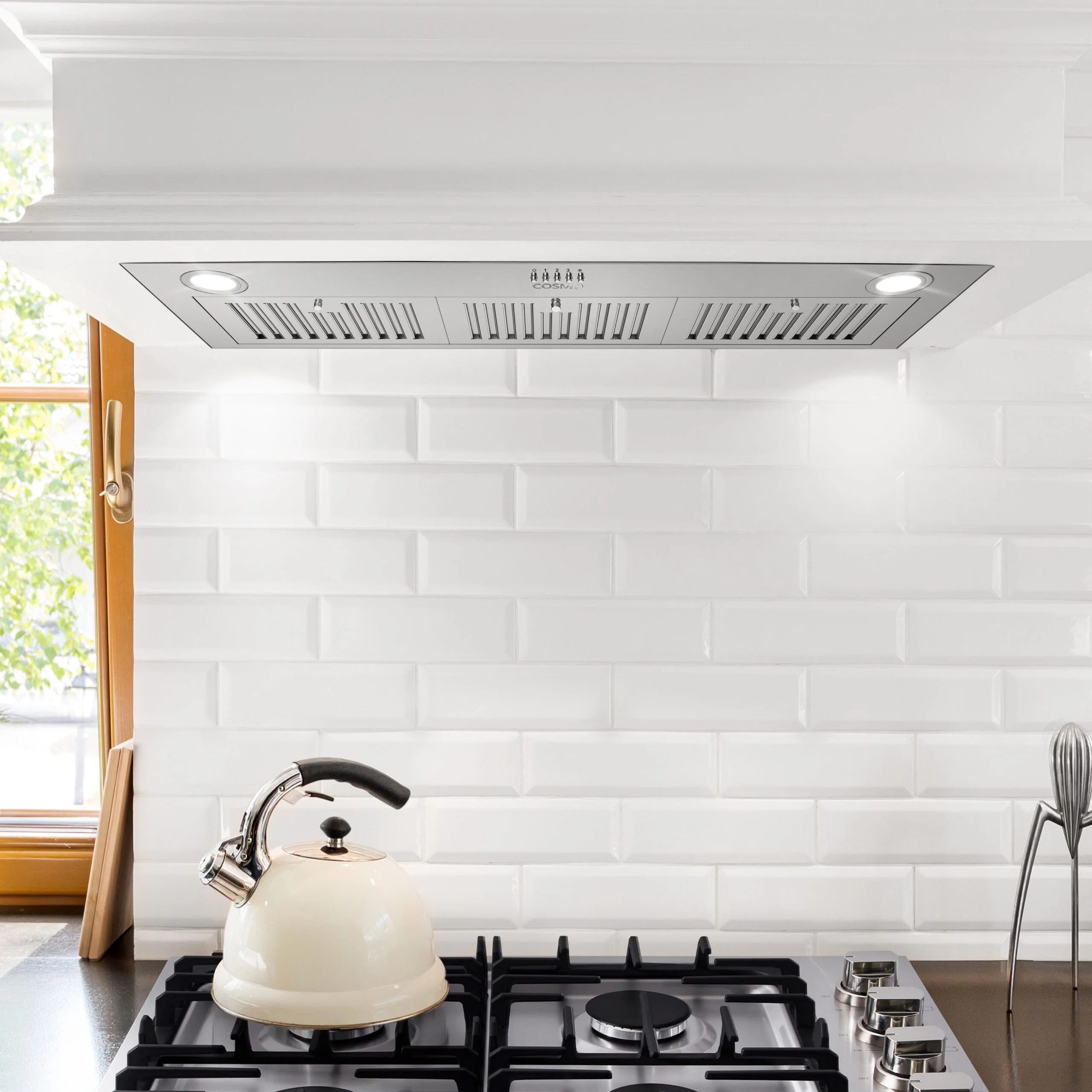 30 in. Insert Range Hood with Push Button Controls in Stainless Steel