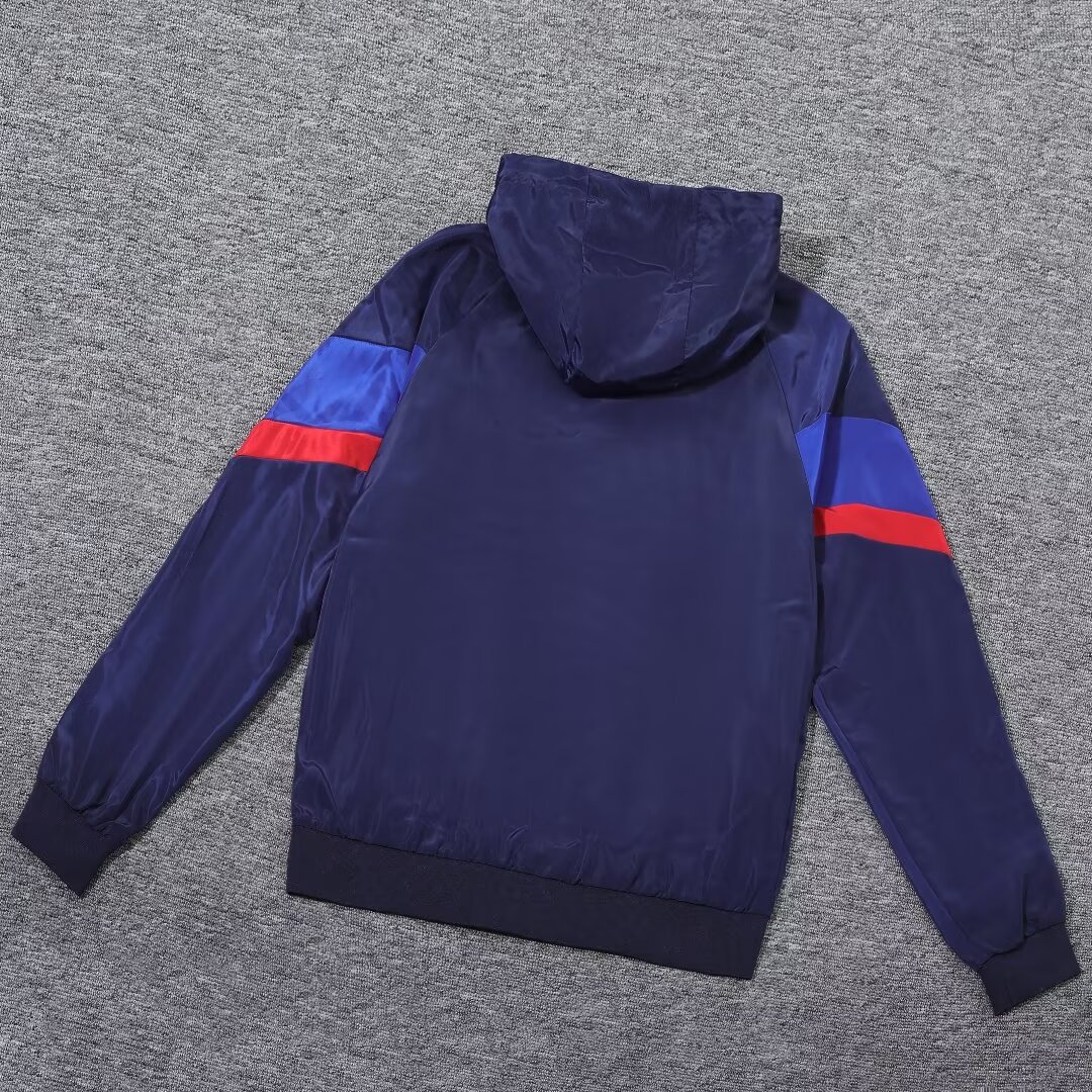 2023/24 Barcelona blue hooded windbreaker 1:1 Thai quality