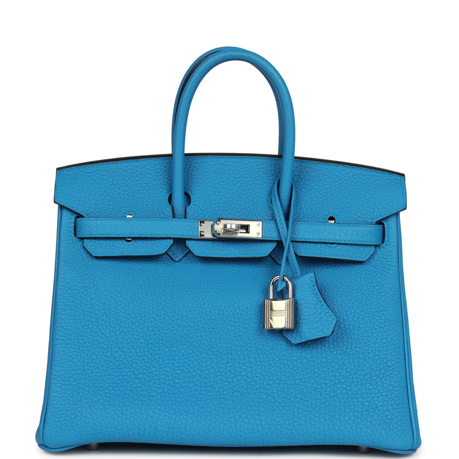 Birkin 25 Bleu Zanzibar Togo Palladium Hardware