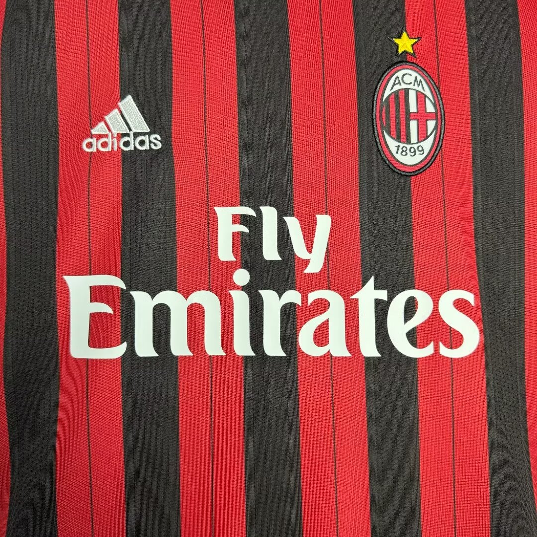 2013/14 AC Milan Home Long Sleeve Jersey 1:1 Thailand Quality - Fans Edition