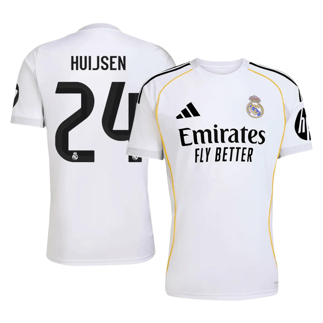 HUIJSEN #24 Real Madrid Home Soccer Jersey 2025/26