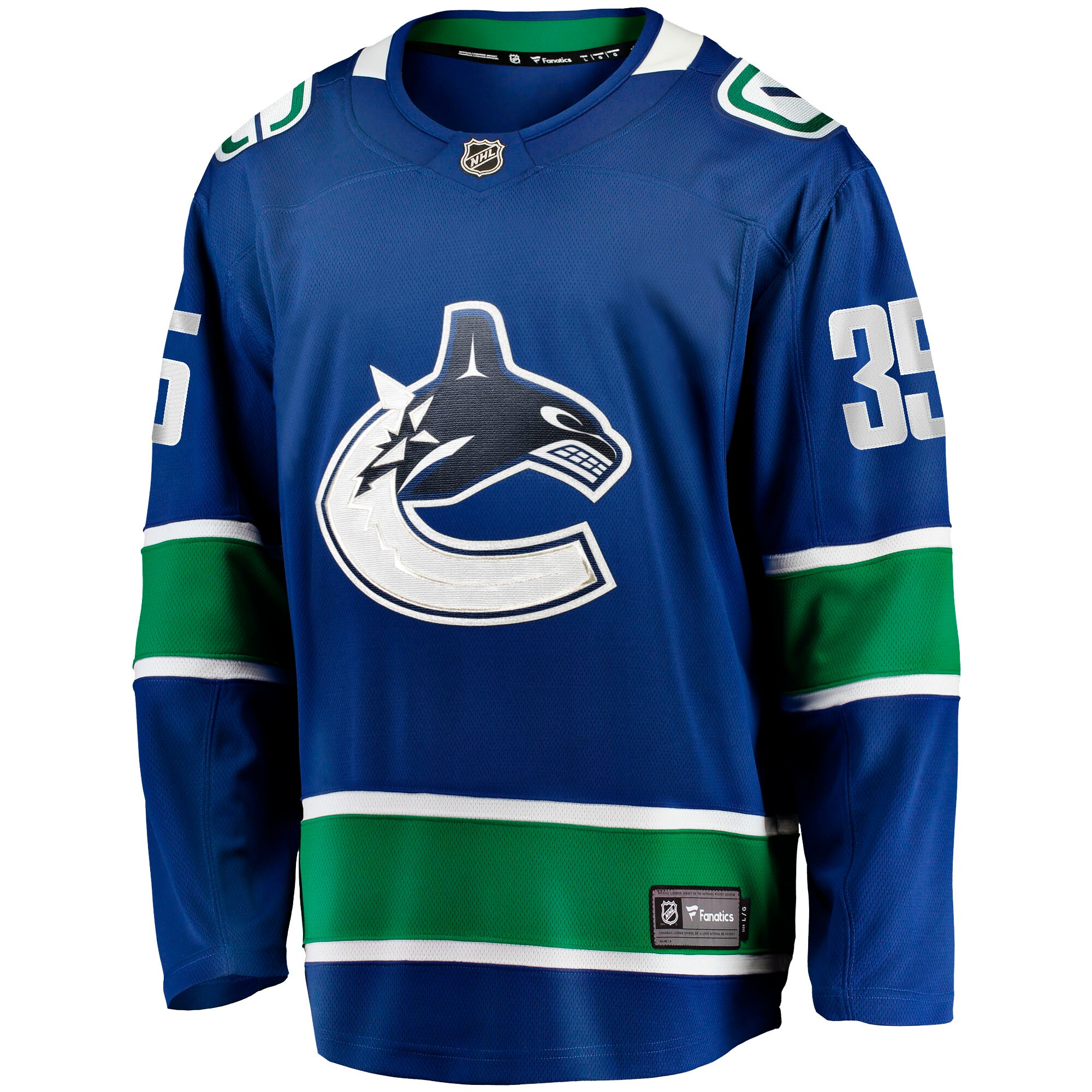 Thatcher Demko Vancouver Canucks Fanatics Home Breakaway Jersey – Blue