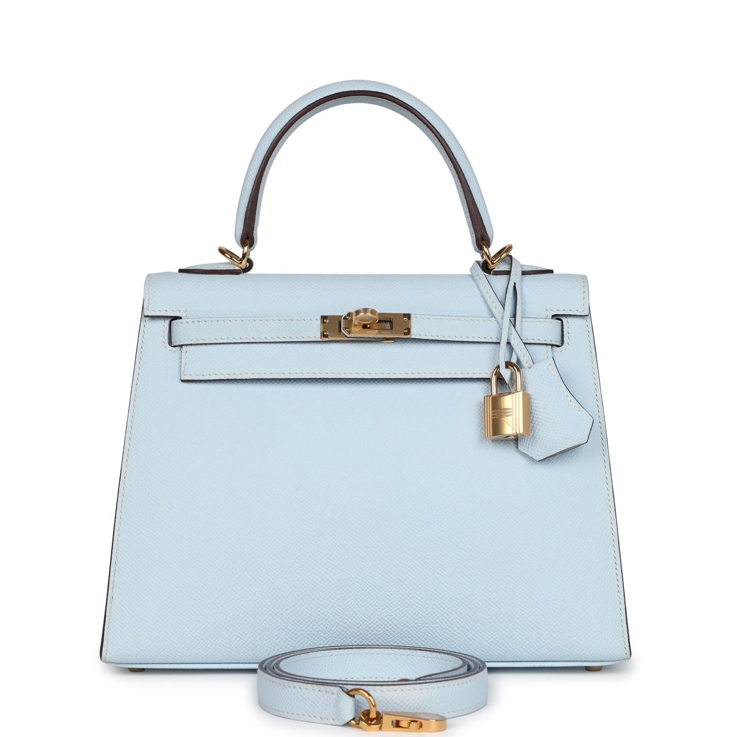 Kelly Sellier 25 Bleu Brume Epsom Gold Hardware