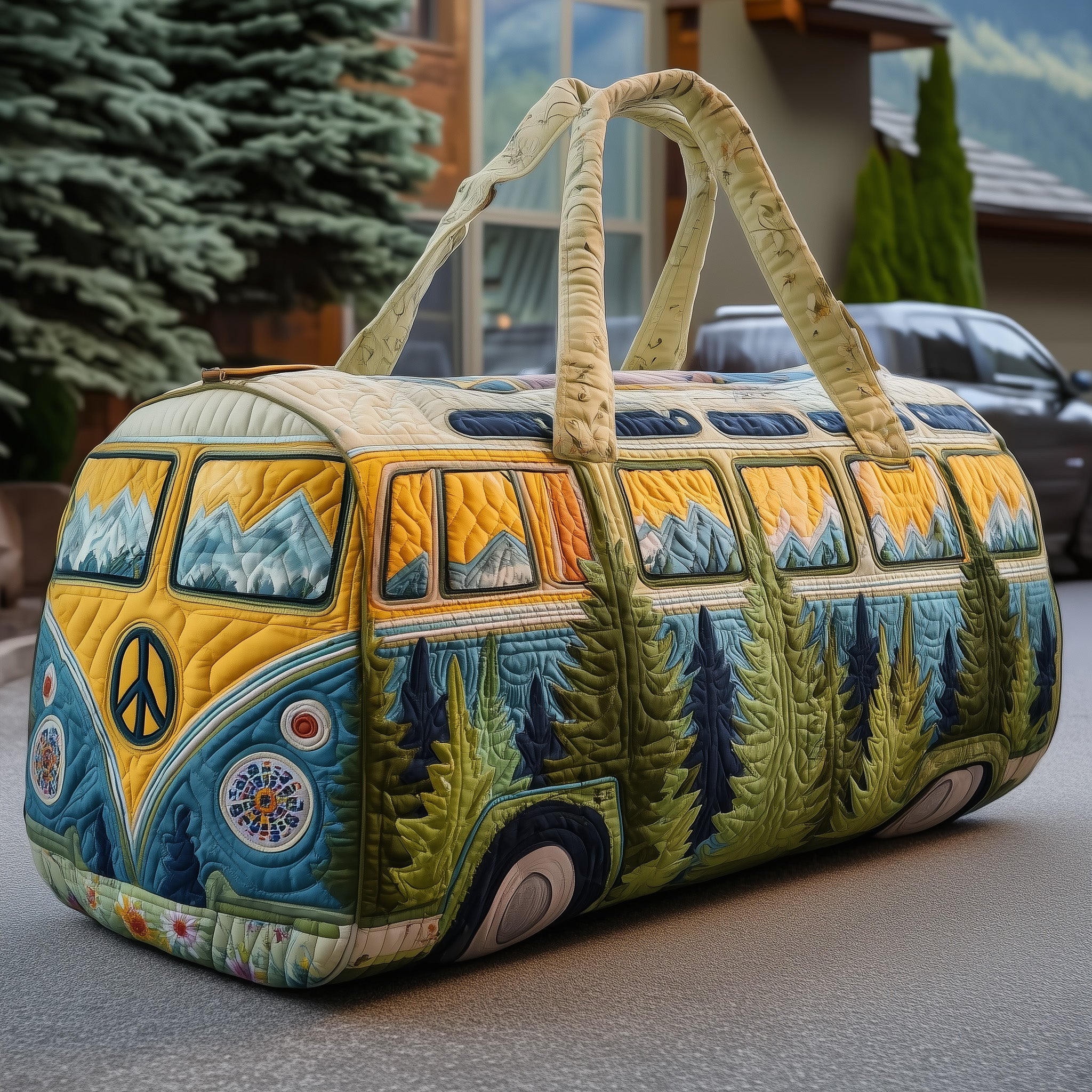 Hippie Van Quilted Duffle Bag GFTOYC40