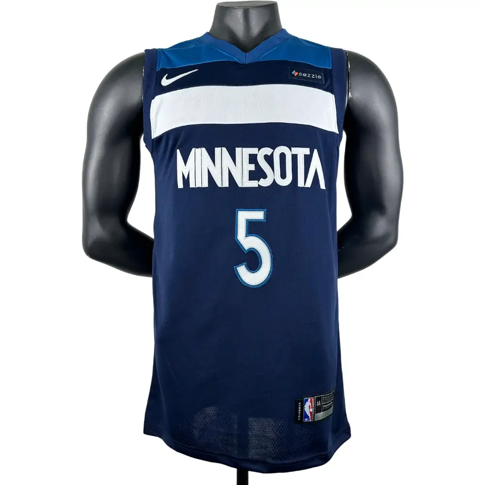 Embroidery Timberwolves Navy No. 5 Edwards