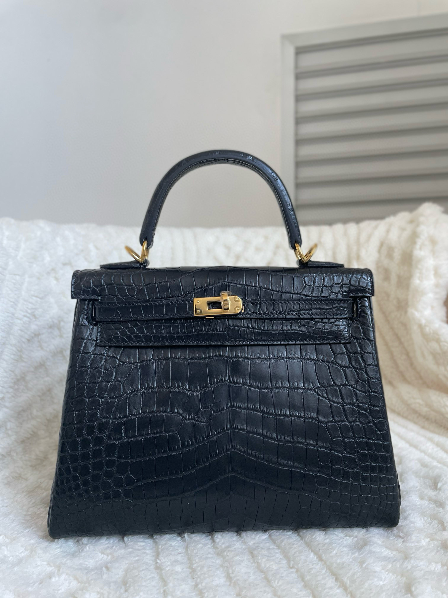 Hermès Haute Couture Kelly 25-32 crocodile skin