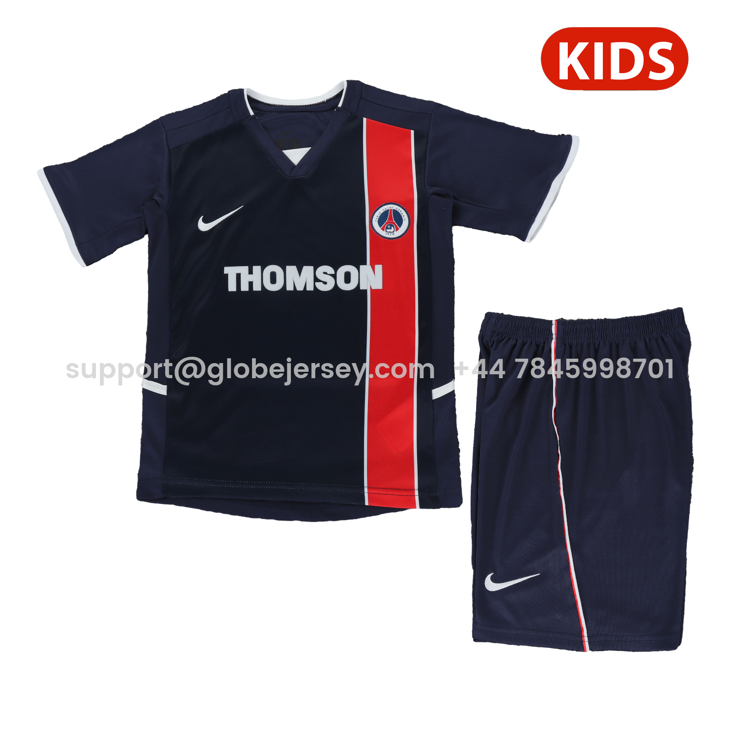 Retro Paris Saint-Germain PSG 2002-03 Home Kids Kit