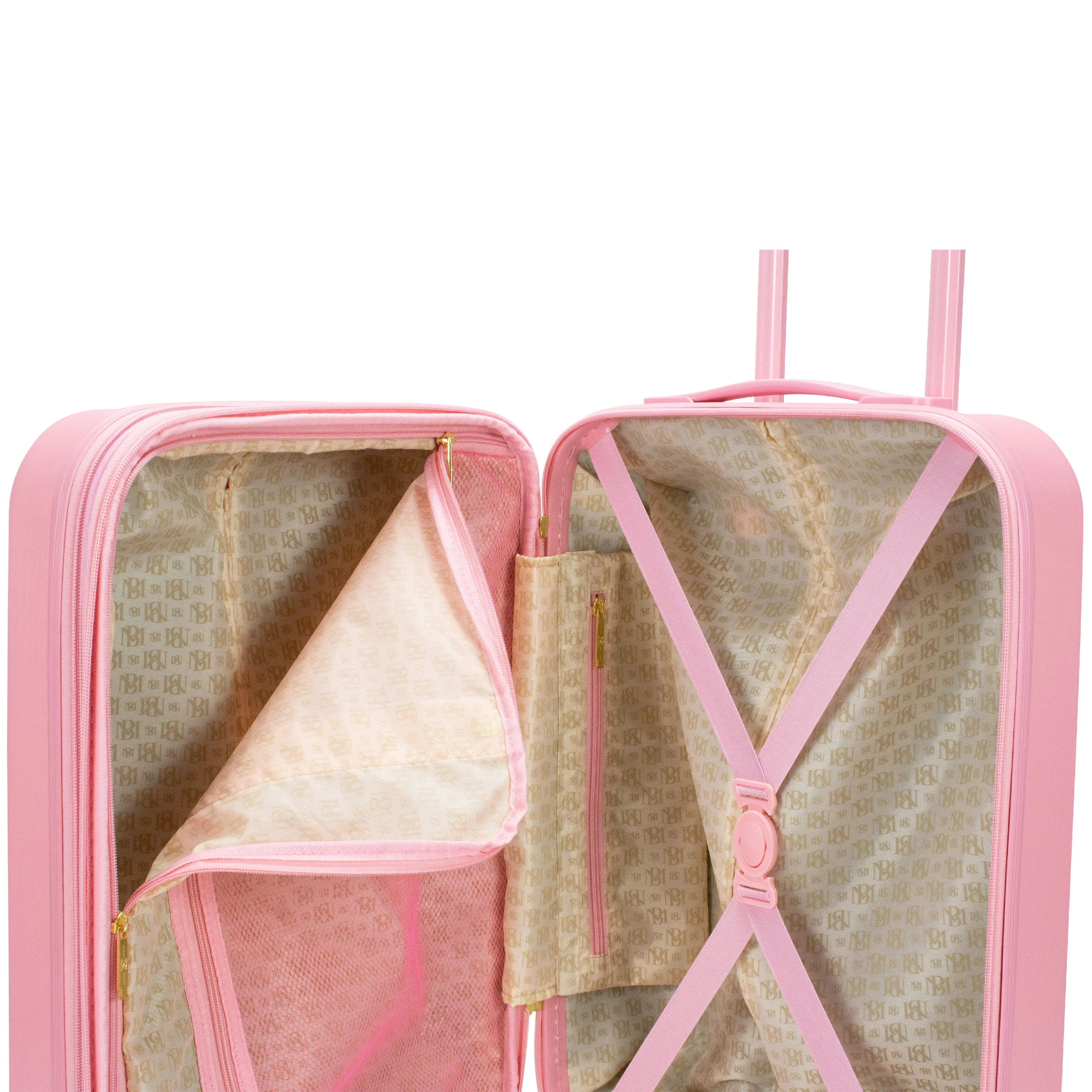 BADGLEY MISCHKA Diamond 3 Piece Expandable Luggage Set (Black)