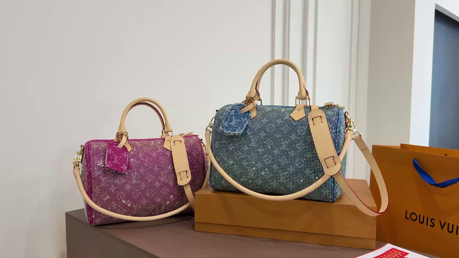 LV Speedy Soft Monogram Crystal-Embellished Bag