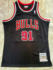 Chicago Bulls Rodman  91 Black MN