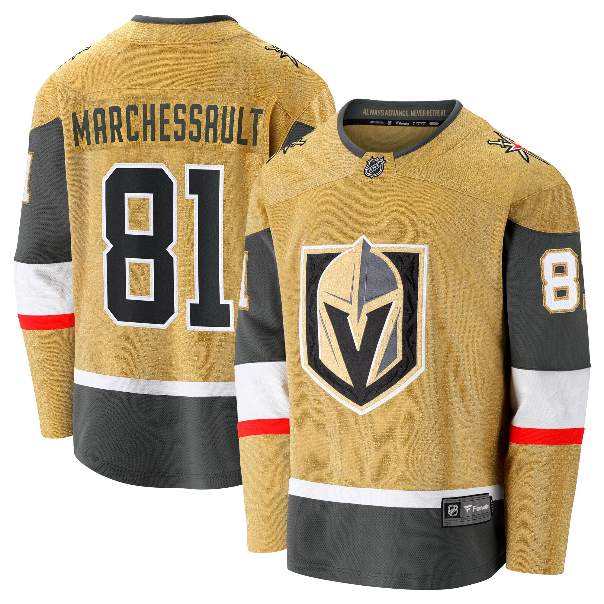 Jonathan Marchessault Vegas Golden Knights Fanatics Home Breakaway Jersey – Gold
