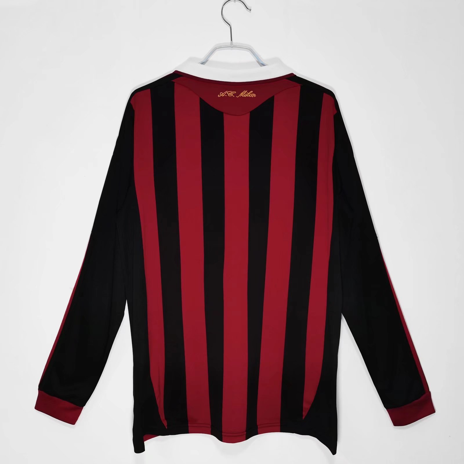 2009/10 Retro Long Sleeve AC Milan Home Football Jersey