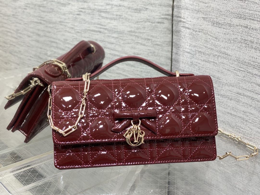 Dior My Dior Mini Bag with Bow Patent