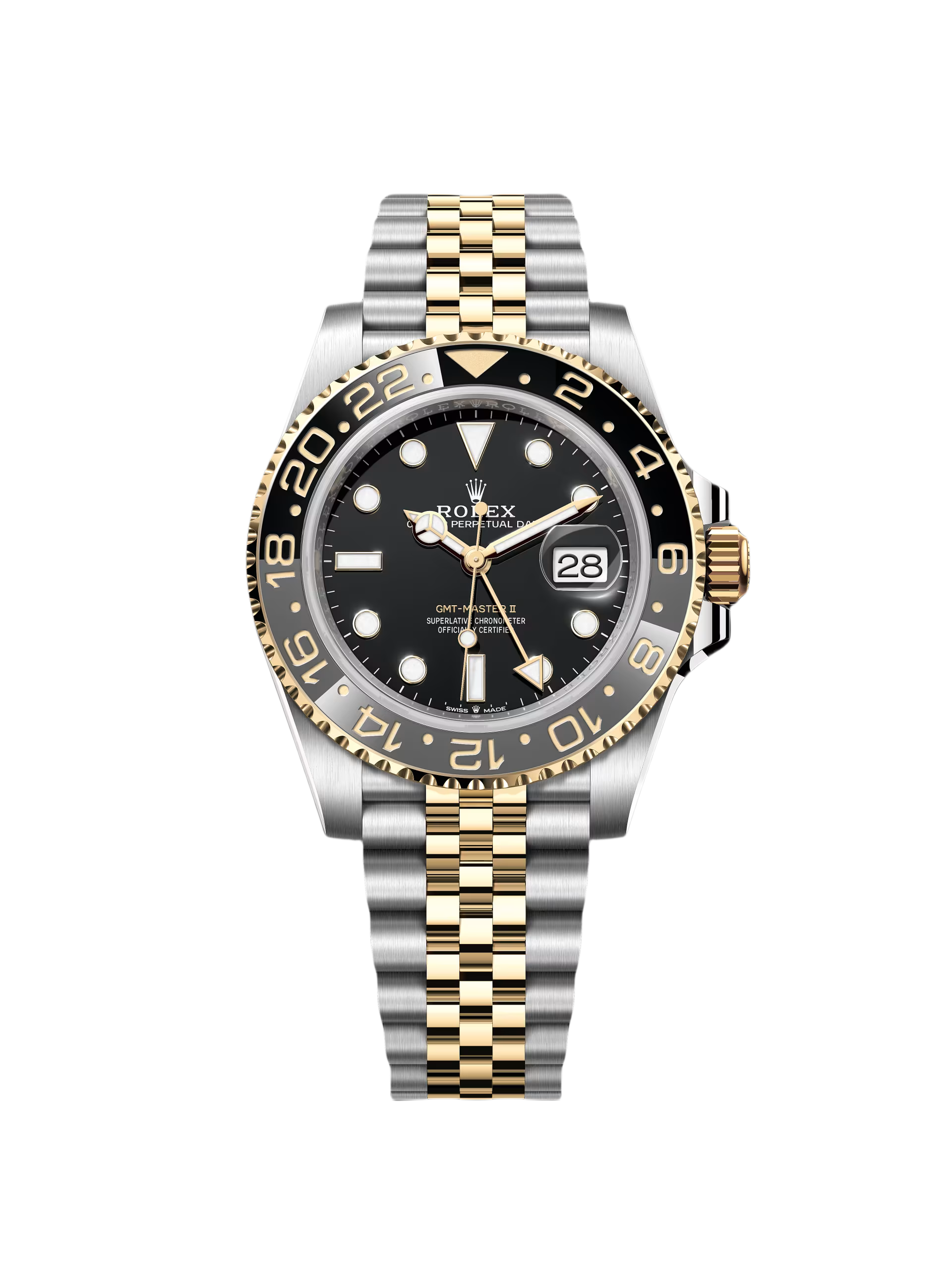 【Super Clone】Rolex 126713GRNR GMT-Master II Black Dial Two-Tone 40mm Watch
