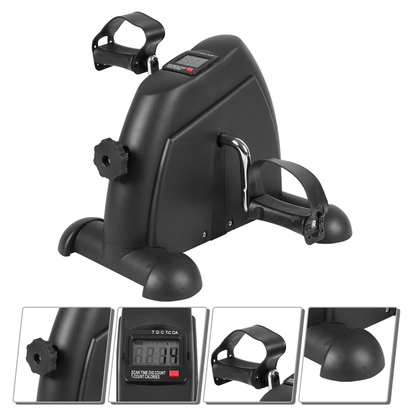 Desk Bike Pedal Exerciser, Mini Exercise Bike Stepper Indoor Exercise, Elder Bike Pedal Exerciser Under Desk Fitness Equipment with LCD Screen Display