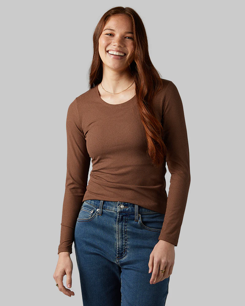 WOMEN'S SOFT RIB SCOOP TOP